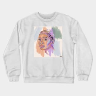 Watercolor Portrait Crewneck Sweatshirt